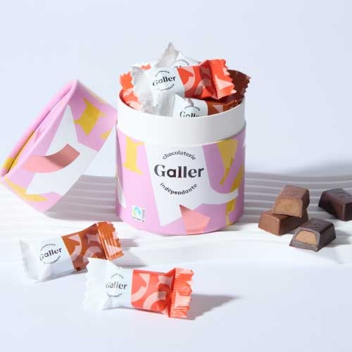 【Galler】ナノバー10個入ミルク＆ダークプラリネ