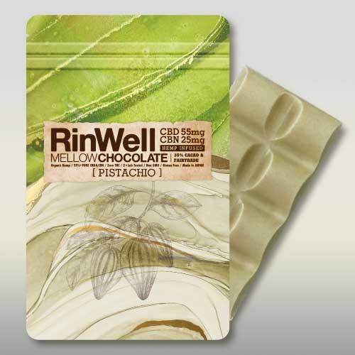 【RinWell】CBD+CBN Mellow ピスタチオチョコレートバー