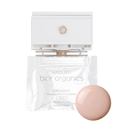 bior organics オーガニックアクア エアレスクッション 美容液ファンデーション リフィル パフ ファンデーション レフィル　標準色