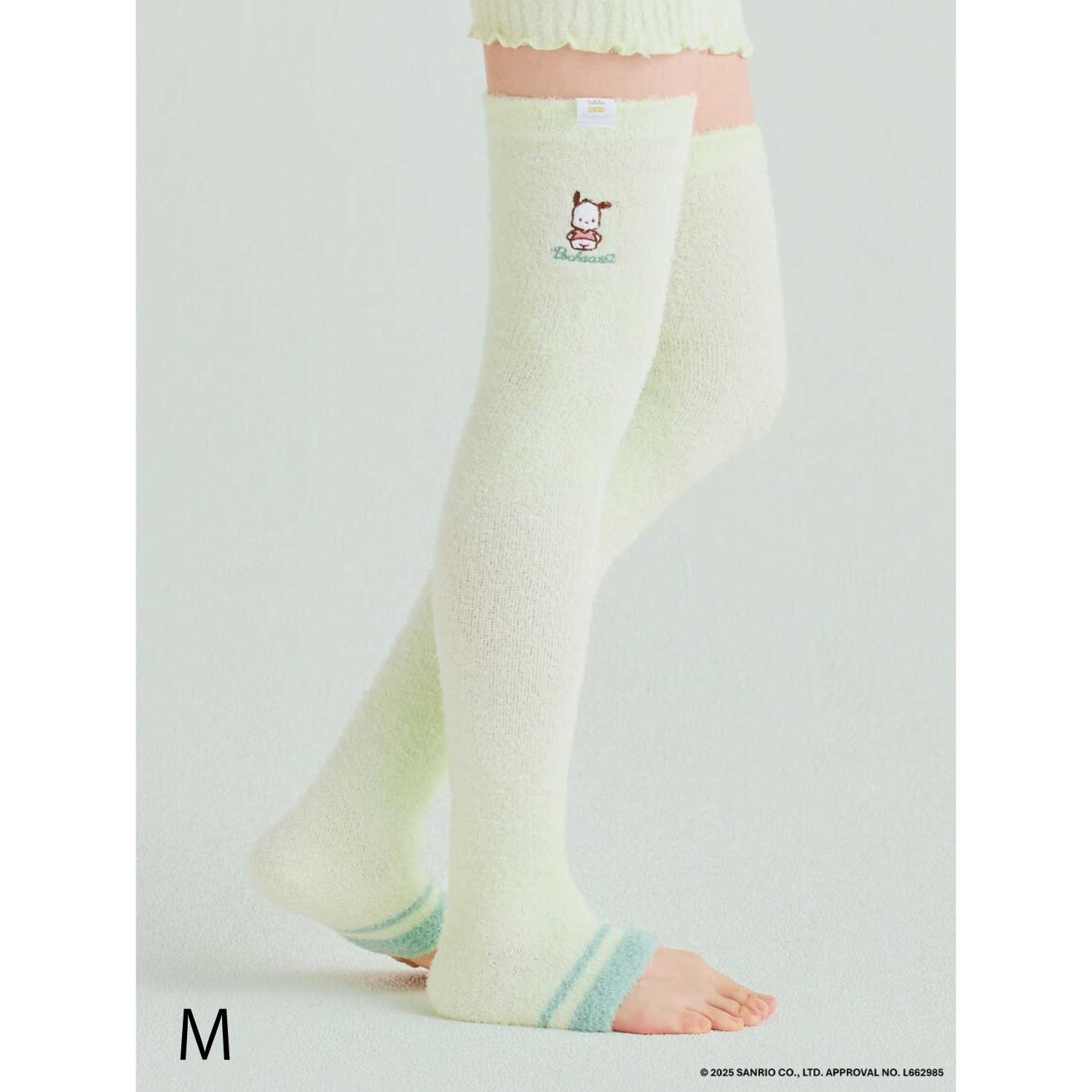 Ballelite】ポチャッコ もこもこ着圧ナイトオーバーニーソックス MNT