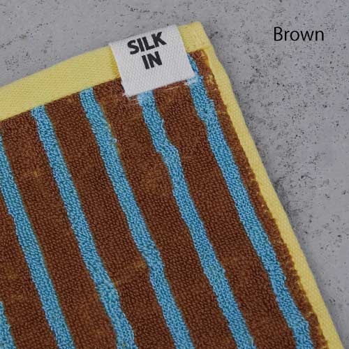 【WITHORWITHOUT】Stripe Mini Towel  ＜全2色＞(Brown)