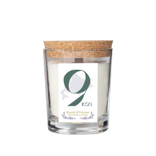 【KOSelig JAPAN】９KOSキャンドル Hinoki & Volcano Meets FuranoLavender 100g