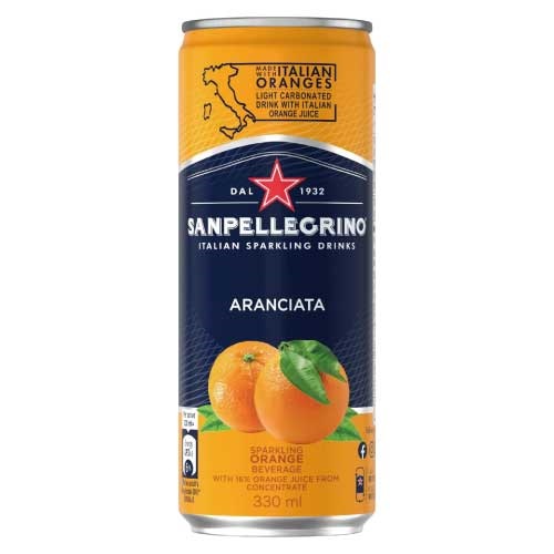 【SANPELLEGRINO】イタリアンスパークリングドリンク　アランチャータ(オレンジ)