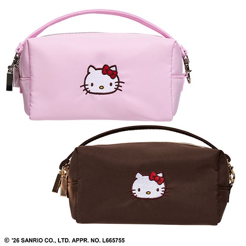 ＜5月29日より追加予約（ブラウン）＞【Cosme Kitchen】＜HELLO KITTY＞ミニバッグポーチ＜全2色＞
