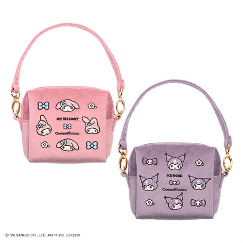【Cosme Kitchen】＜MY MELODY＞＜KUROMI＞ハンドル付きポーチ＜全2種＞