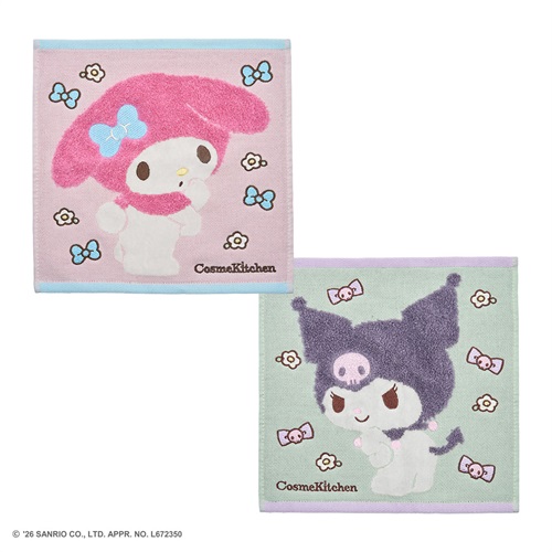 【Cosme Kitchen】＜MY MELODY＞＜KUROMI＞タオルハンカチ＜全2種＞