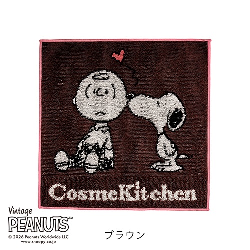 ＜先行予約＞【Cosme Kitchen】＜PEANUTS＞タオルハンカチ＜全2種＞ブラウン