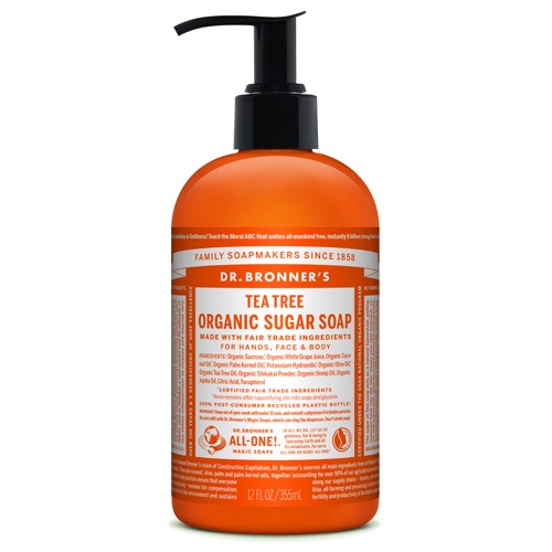 【DR.BRONNER'S】ドクターブロナー シュガーソープ TE(ティートゥリー)