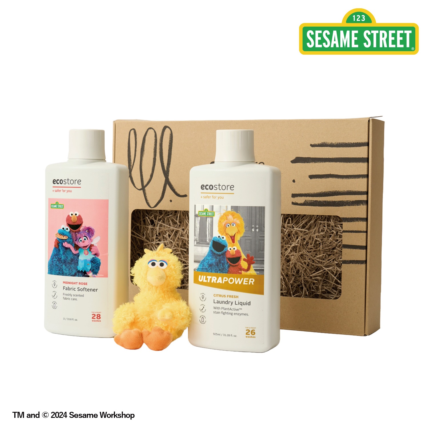 【ecostore】＜数量限定＞ SESAME STREET ギフトセット（ぬいぐるみチャーム）(ビッグバード)