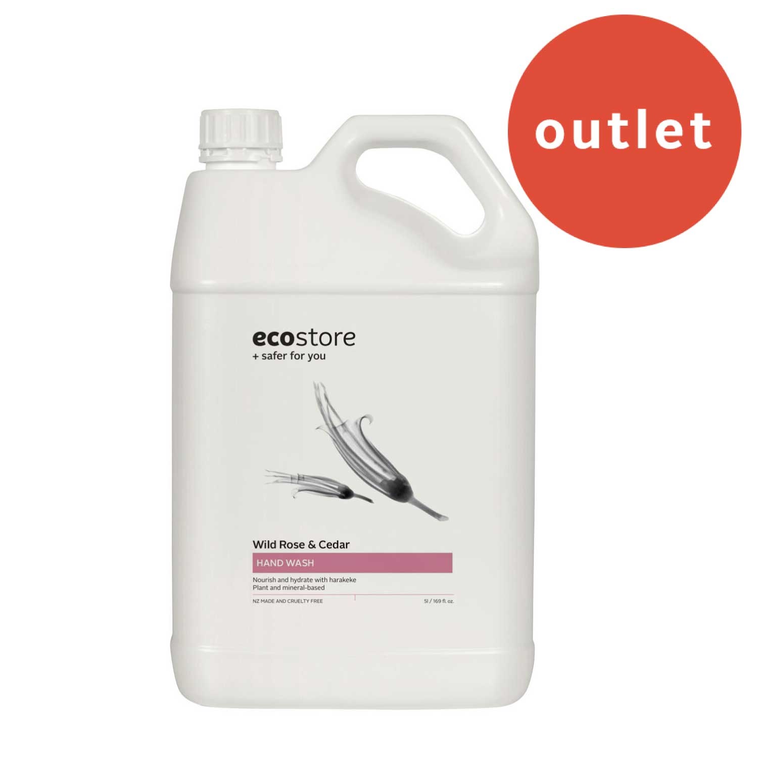 ＜アウトレット＞【ecostore】ハンドウォッシュ＜ワイルドローズ＆シダー＞5L