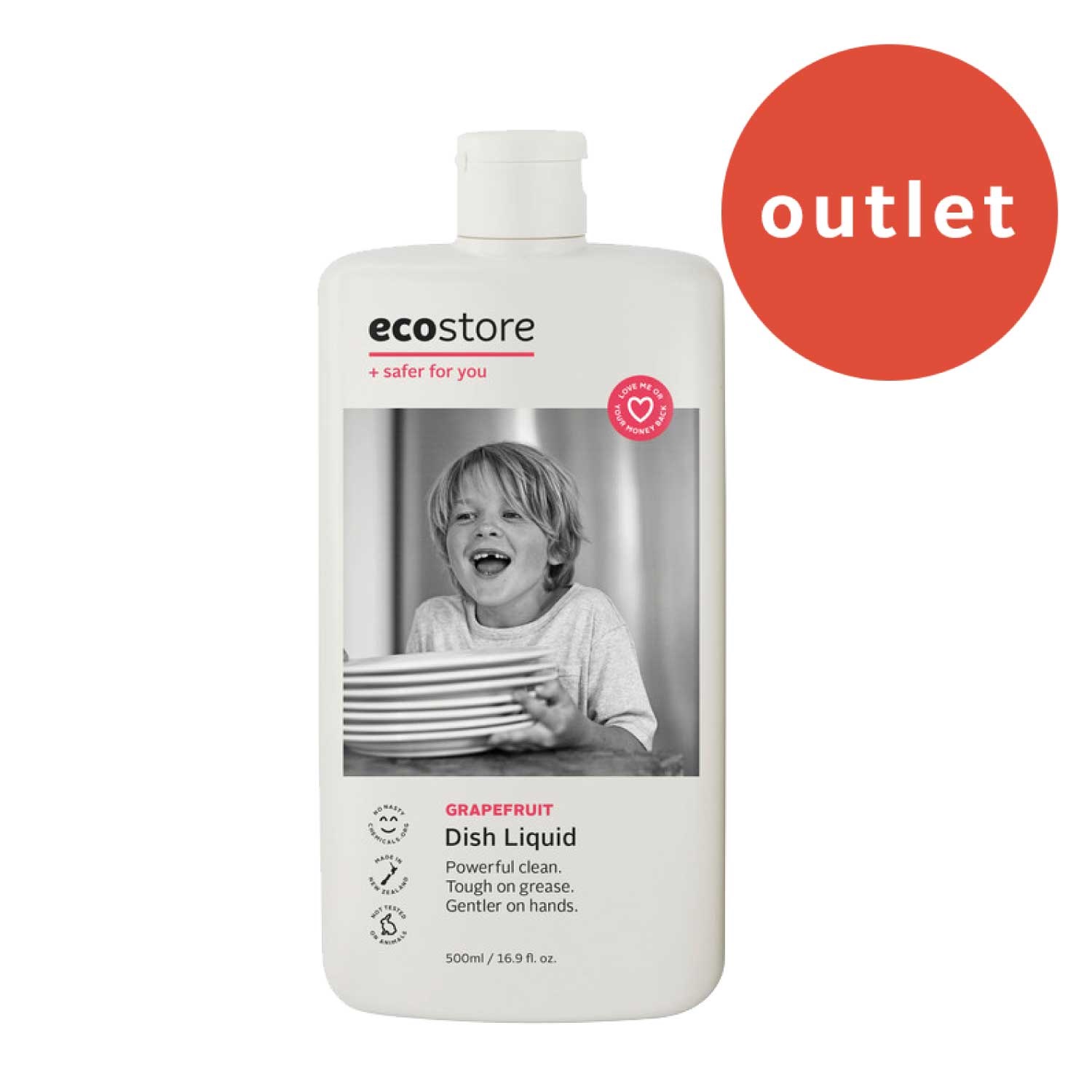 ＜アウトレット＞【ecostore】ディッシュウォッシュ リキッド ＜グレープフルーツ＞ 500mL