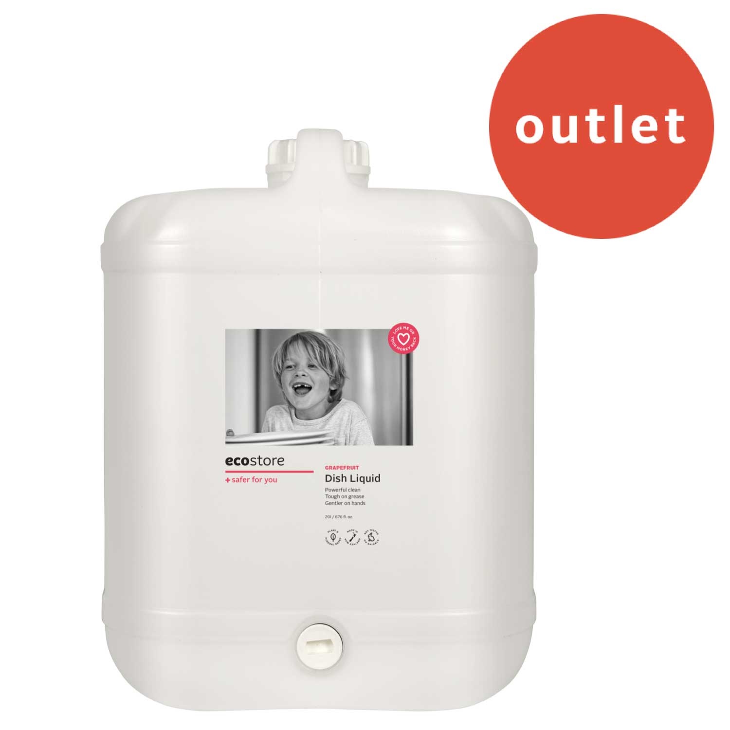＜アウトレット＞【ecostore】ディッシュウォッシュ リキッド ＜グレープフルーツ＞ バルク 20L