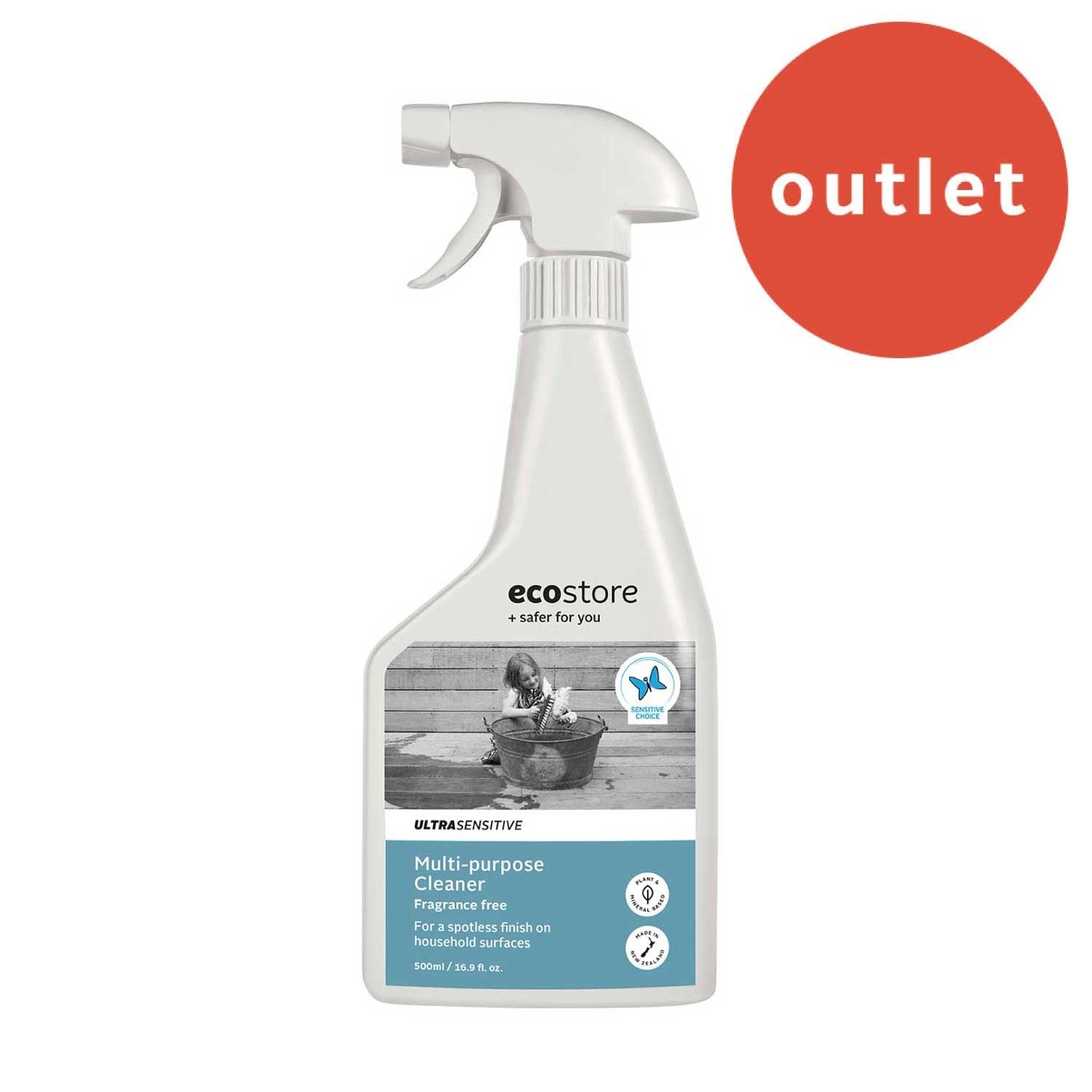 ＜アウトレット＞【ecostore】マルチクリーナースプレー＜無香料＞500mL
