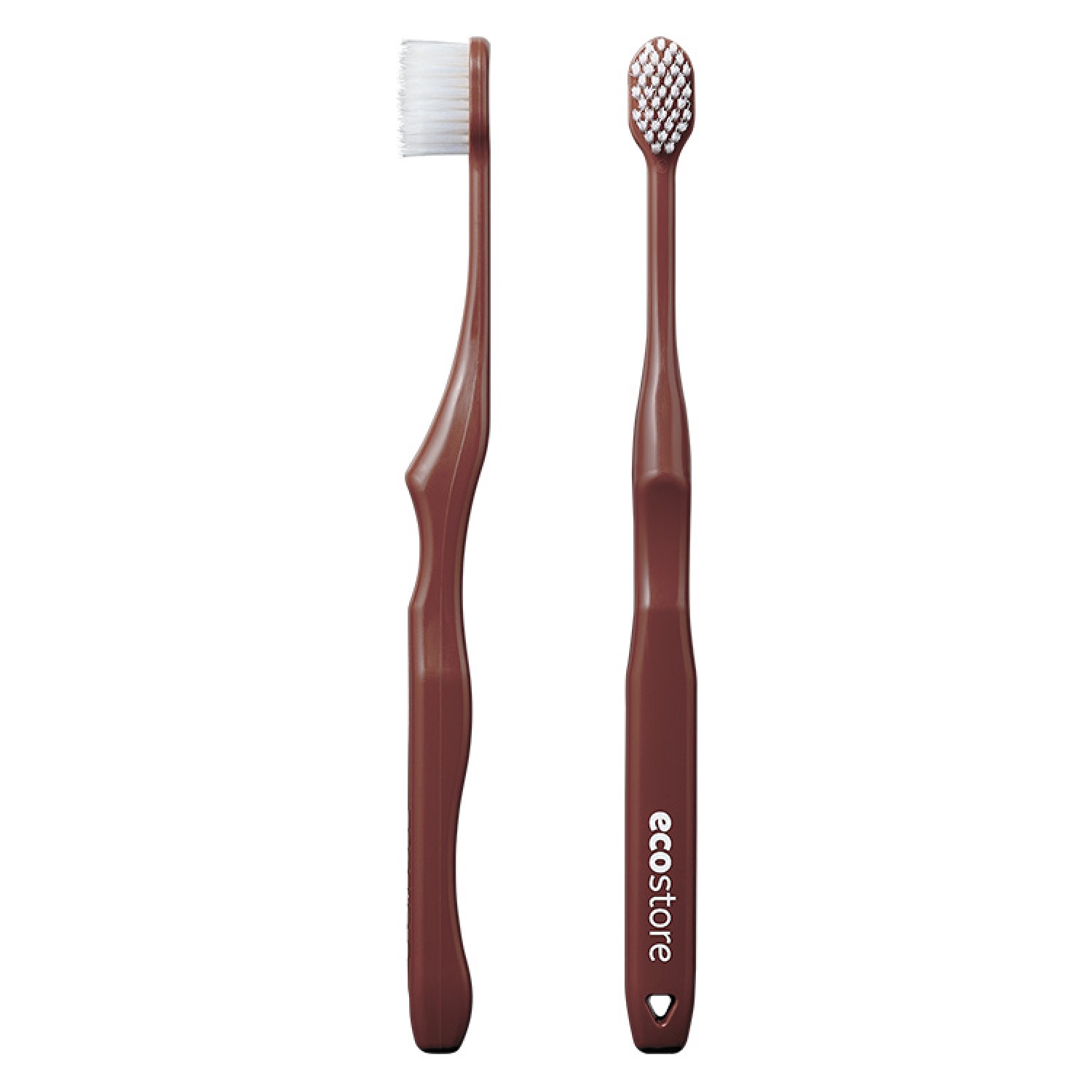 【ecostore】トゥースブラシ レギュラー ふつう　＜全５色＞(RED BROWN)