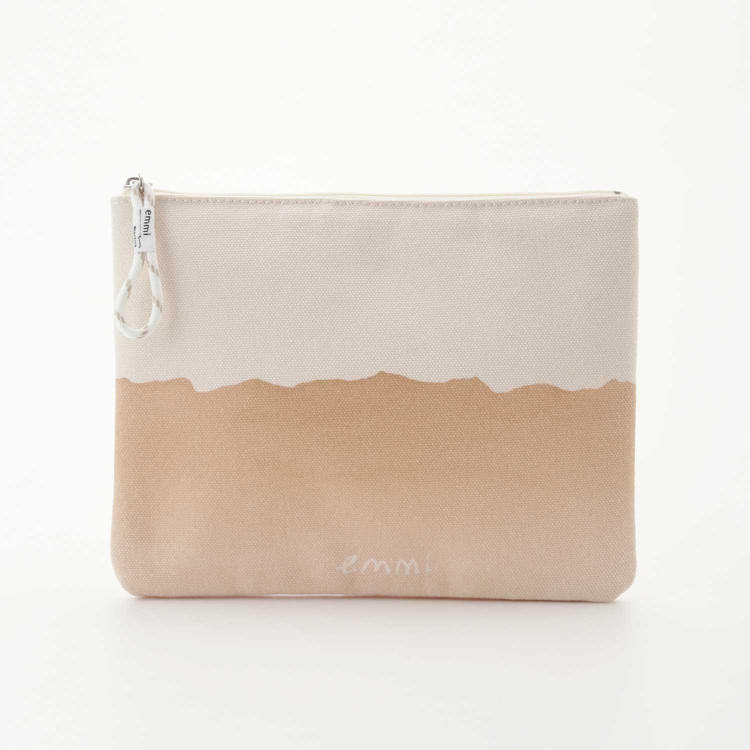 【emmi×ecostore】eco フラットポーチ ＜全３色＞(コーラル)