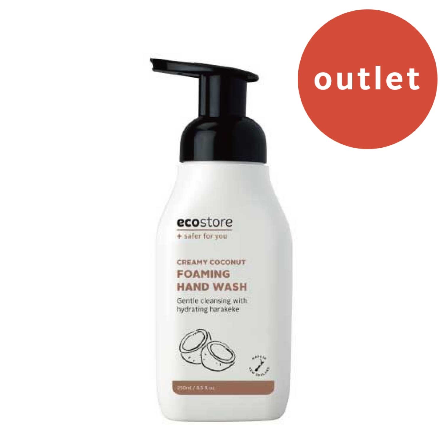 ＜アウトレット＞【ecostore】フォーミングハンドウォッシュポンプ ＜クリーミーココナッツ＞ 250ｍL