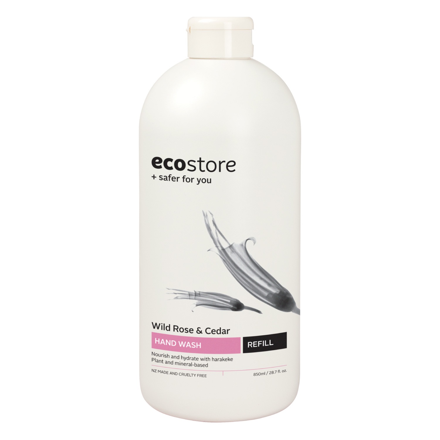 【ecostore】ハンドウォッシュポンプリフィル ＜ワイルドローズ＆シダー＞ 850mL