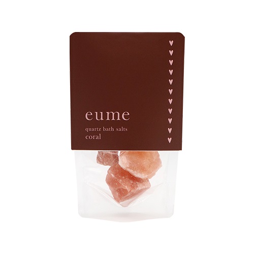 【eume】クォーツバスソルト コーラル トライアル ハートデザイン