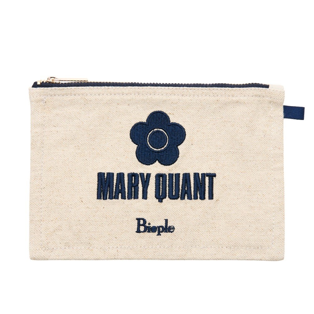 【Biople】＜MARY QUANT×Biople＞フラットポーチ ネイビー
