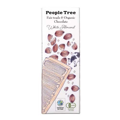 【People Tree】板チョコ・オーガニック　ホワイト・アーモンド