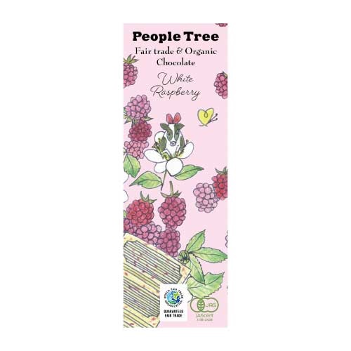 【People Tree】板チョコ・オーガニック　ホワイト・ラズベリー