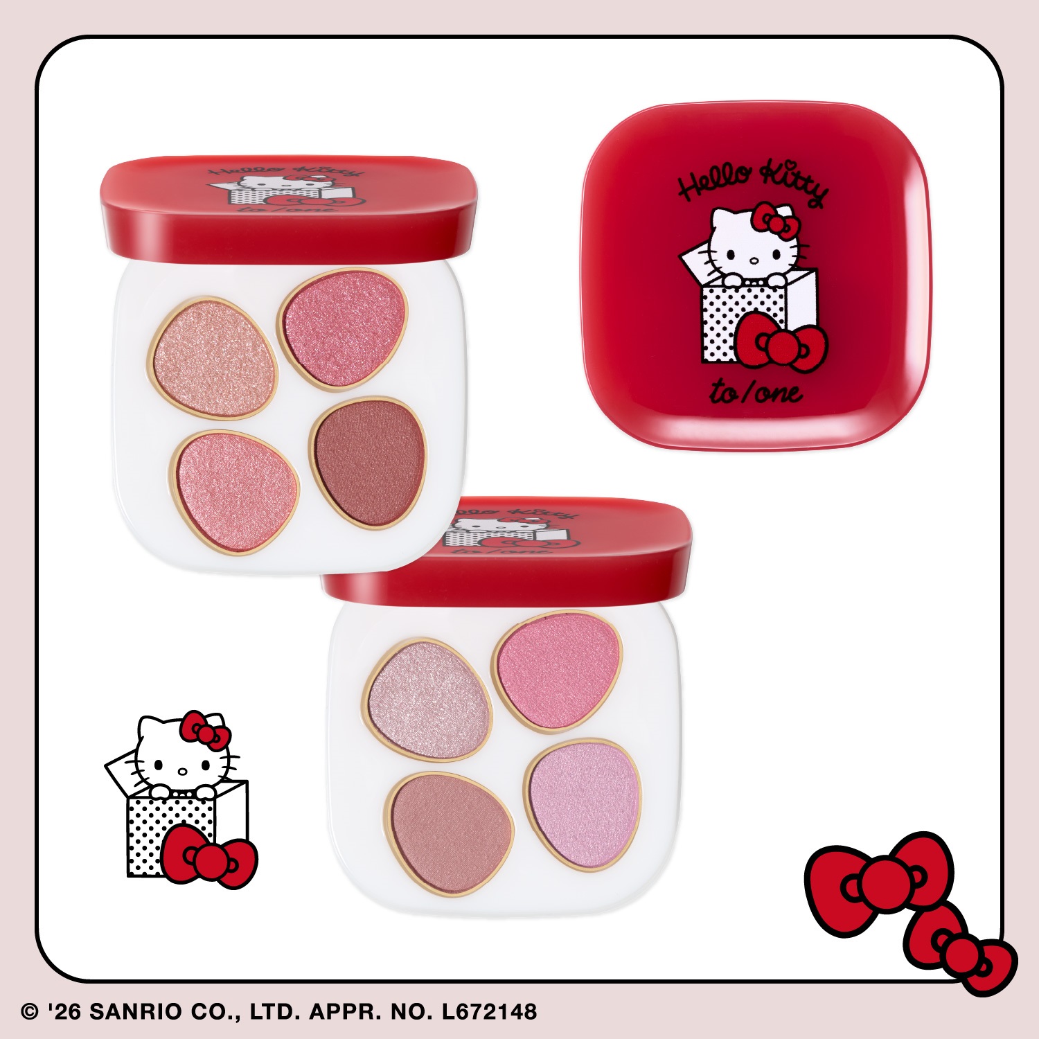 ＜先行予約＞【to/one】＜Hello Kitty＞ペタル フロート アイパレット［EX13,EX14］