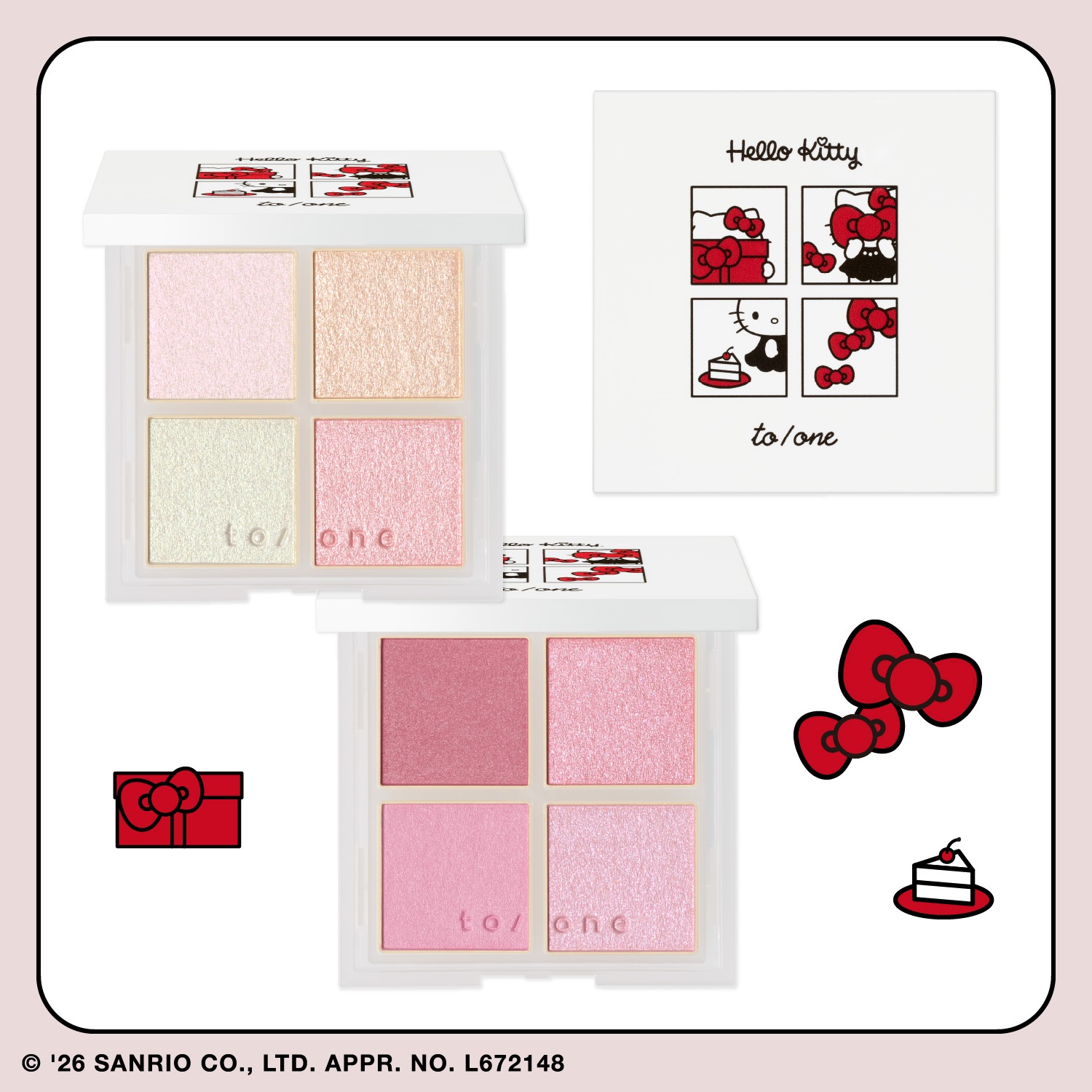 ＜先行予約＞【to/one】 ＜Hello Kitty＞レイヤード ペタル パレット［EX05,EX06］