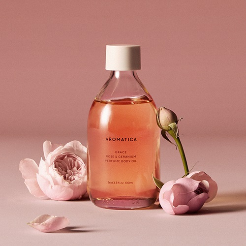 AROMATICA】グレイスパフュームボディオイルローズ＆ゼラニウム