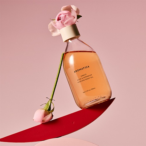AROMATICA】グレイスパフュームボディオイルローズ＆ゼラニウム
